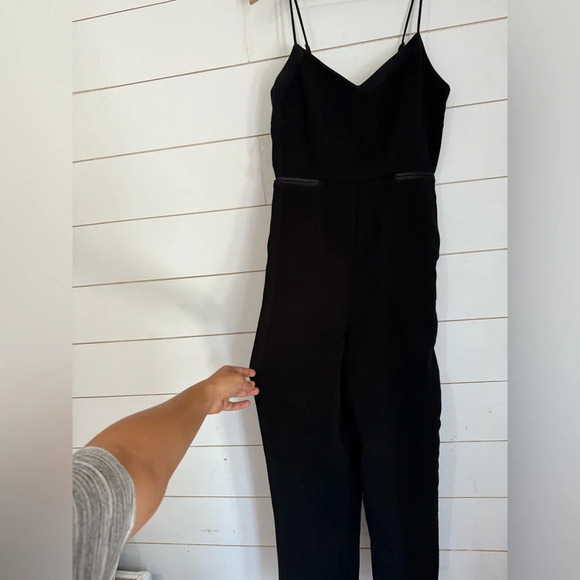 Anthropologie Maeve Magdalena Black V-Neck Jumpsuit size 4 - Picture 8 of 8